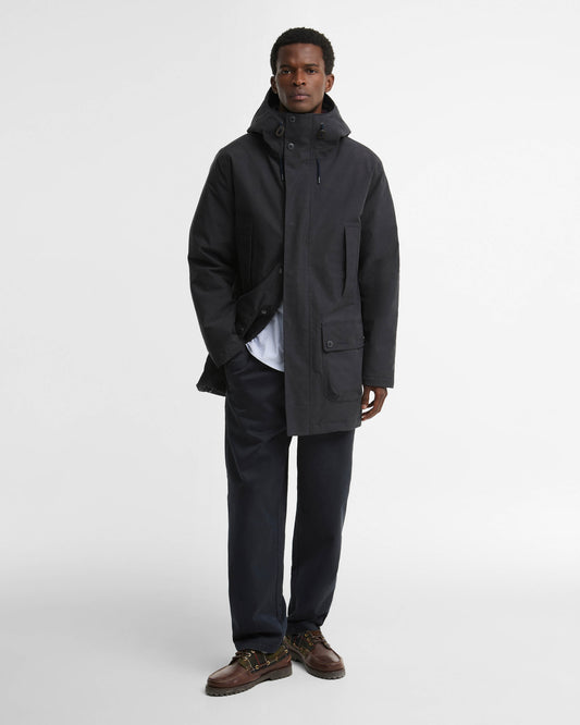 Barbour Northfield Mens Winter Waterproof Parka - Dark Navy | CHO | Designer Mens Parkas