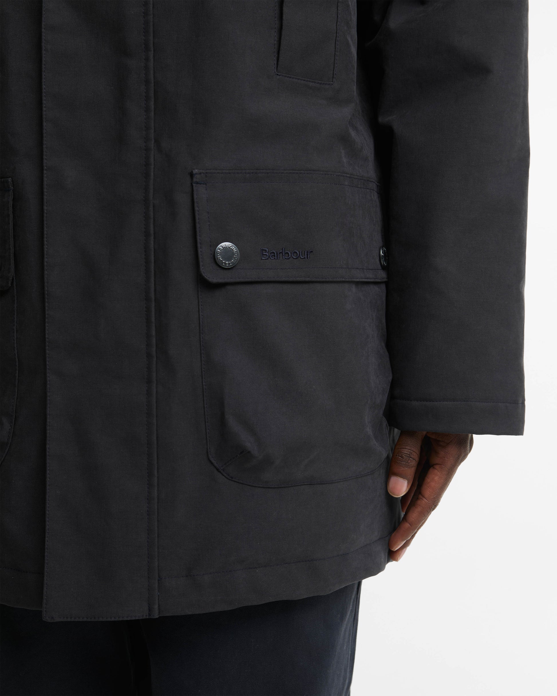 Barbour Northfield Mens Winter Waterproof Parka - Dark Navy | CHO | Designer Mens Parkas
