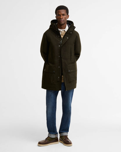 Barbour Northfield Mens Winter Waterproof Parka - Dark Sage | CHO | Designer Mens Parkas