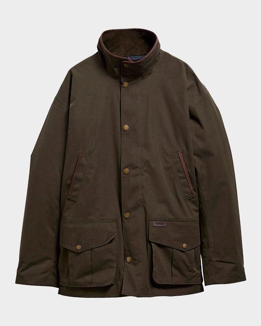 Barbour Bromfield Mens Waterproof Jacket - Dark Olive | CHO | Designer Mens Waterproof Jackets