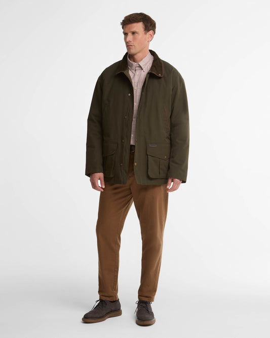 Barbour Bromfield Mens Waterproof Jacket - Dark Olive | CHO | Designer Mens Waterproof Jackets