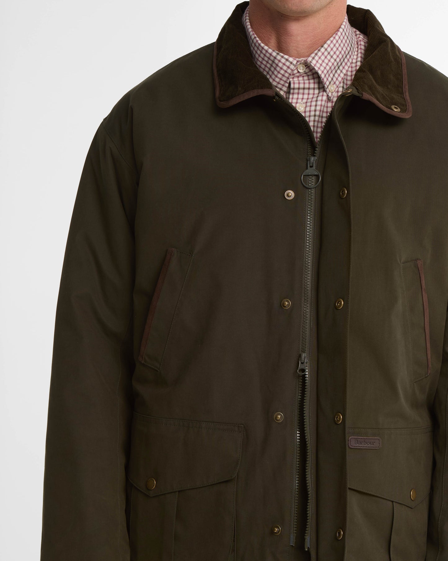 Barbour Bromfield Mens Waterproof Jacket - Dark Olive | CHO | Designer Mens Waterproof Jackets