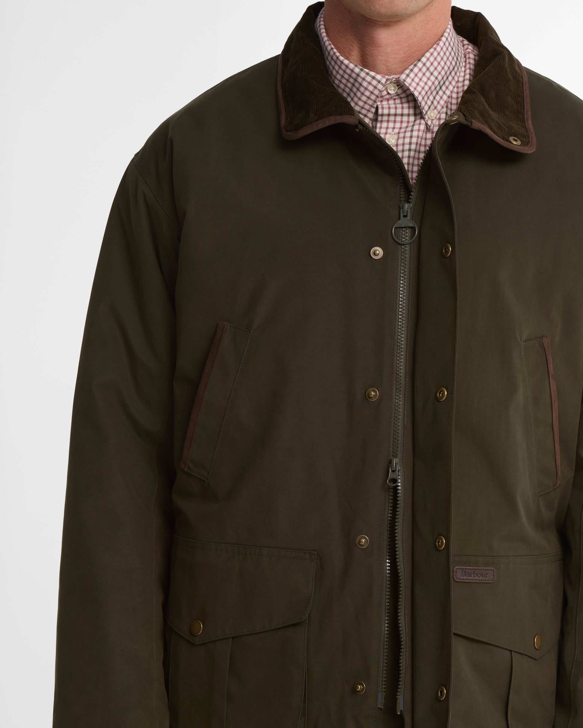 Barbour Bromfield Mens Waterproof Jacket - Dark Olive | CHO | Designer Mens Waterproof Jackets