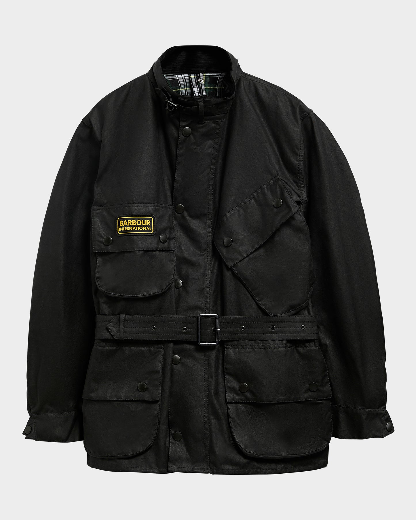 Barbour International Mens Original Wax Jacket - Black/Black | CHO | Designer Mens Wax Jackets