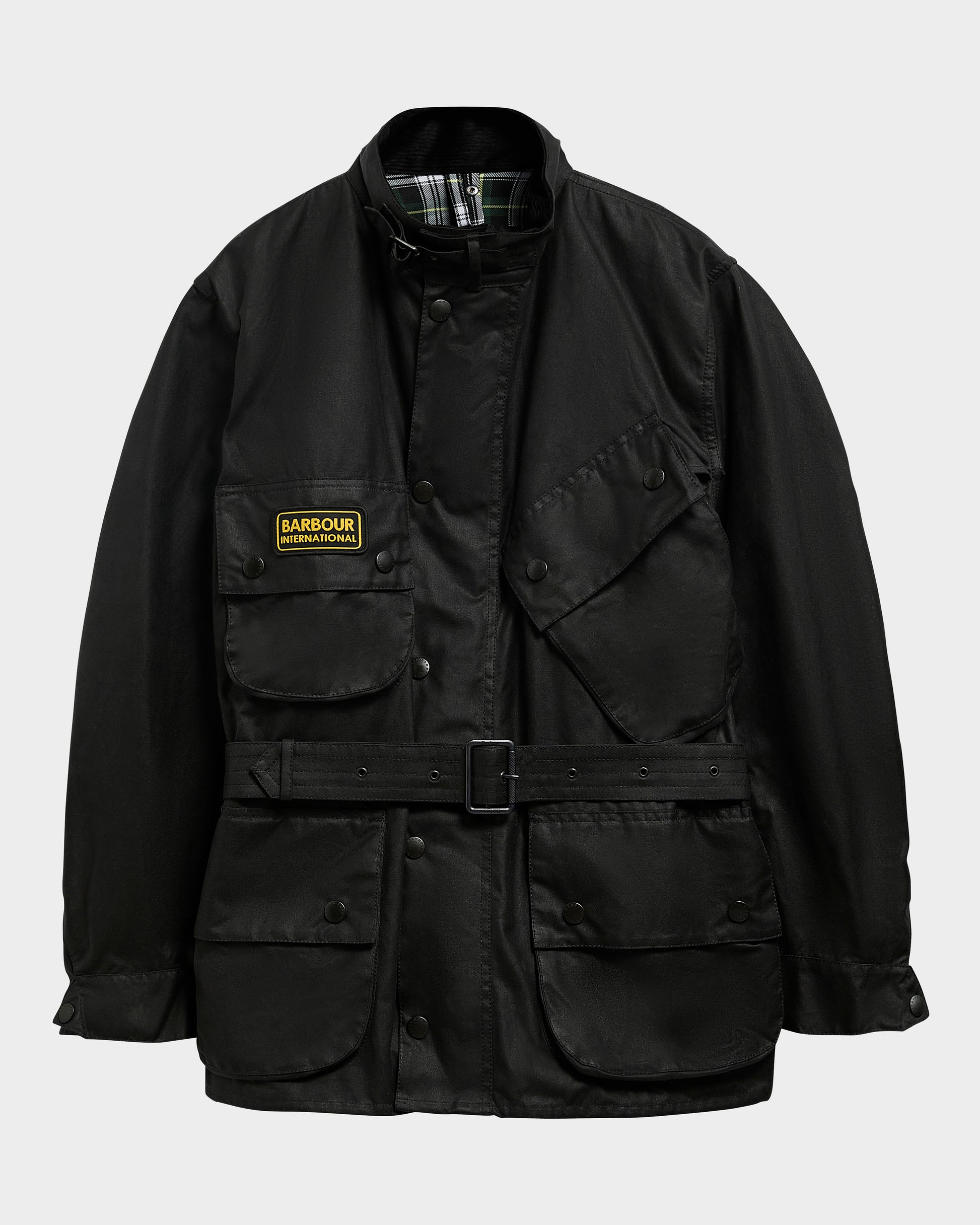 Barbour International Mens Original Wax Jacket - Black/Black | CHO | Designer Mens Wax Jackets