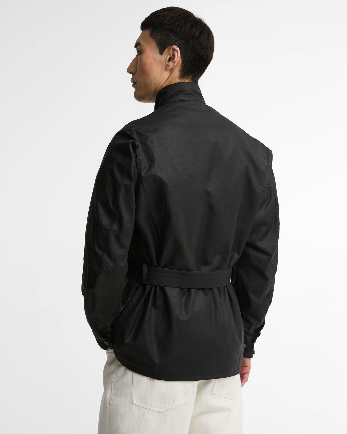 Barbour International Mens Original Wax Jacket - Black/Black | CHO | Designer Mens Wax Jackets