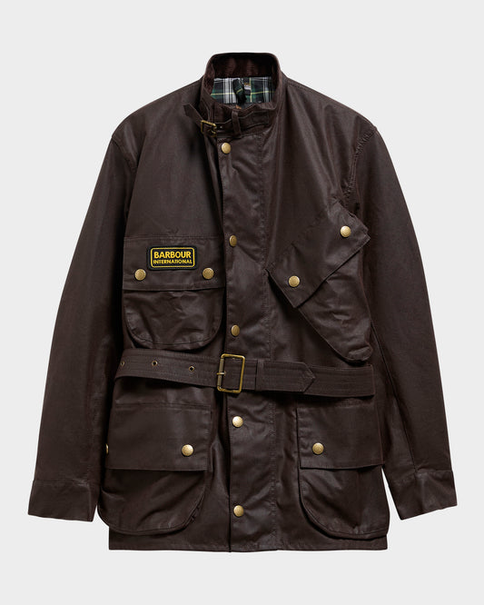 Barbour International Mens Original Wax Jacket - Black Oak