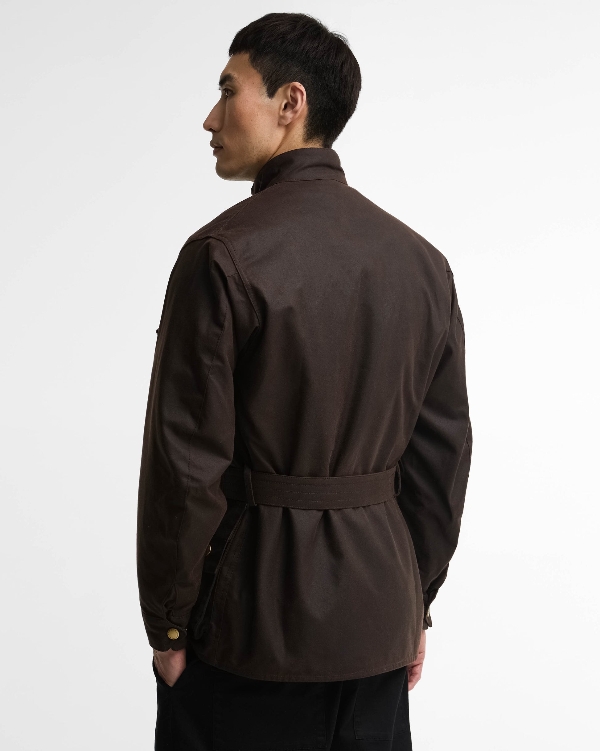 Barbour International Mens Original Wax Jacket - Black Oak | CHO | Designer Mens Wax Jackets