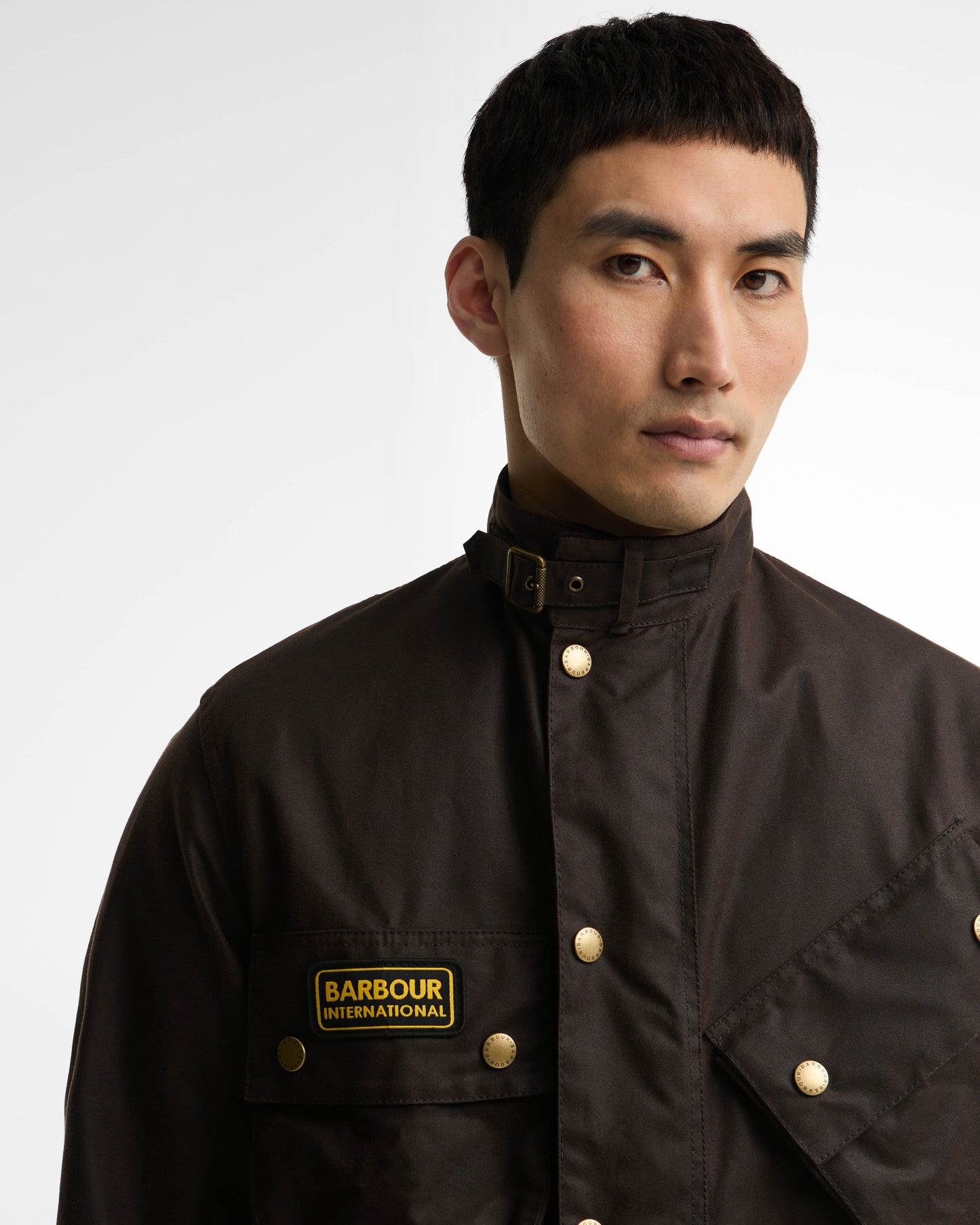 Barbour International Mens Original Wax Jacket - Black Oak | CHO | Designer Mens Wax Jackets