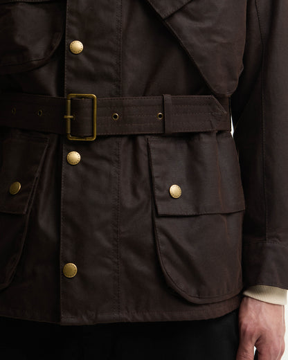 Barbour International Mens Original Wax Jacket - Black Oak | CHO | Designer Mens Wax Jackets