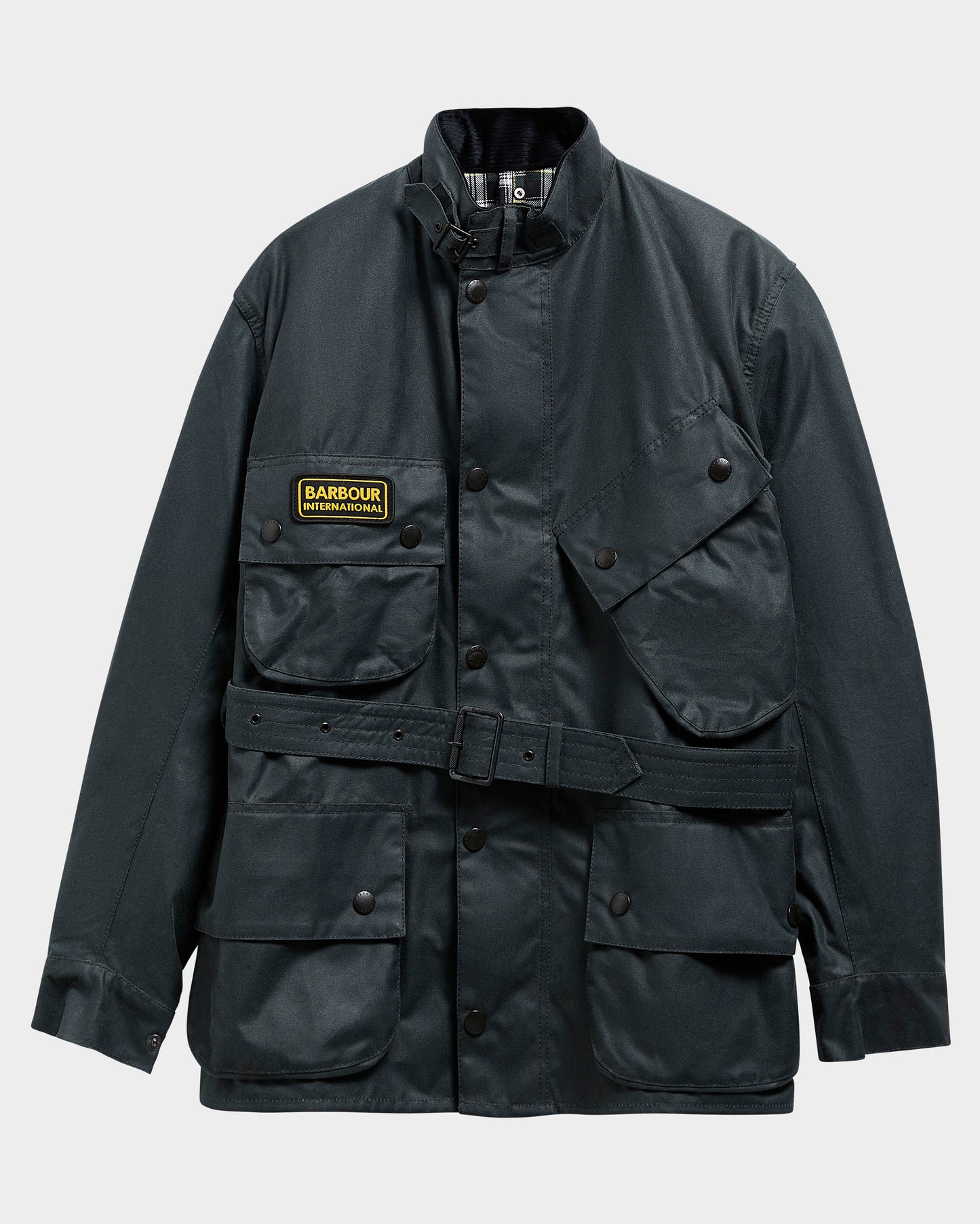 Barbour International Mens Original Wax Jacket - Dark Slate | CHO | Designer Mens Wax Jackets