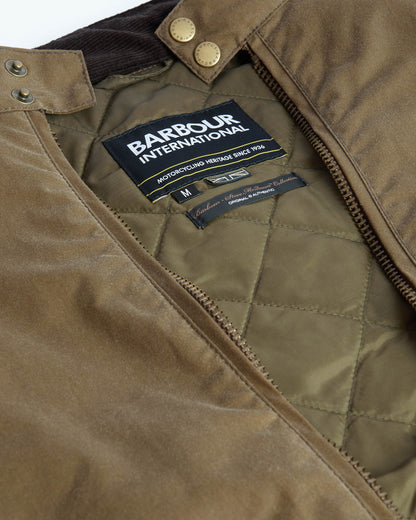 Barbour International Merchant Mens Wax Jacket - Sand