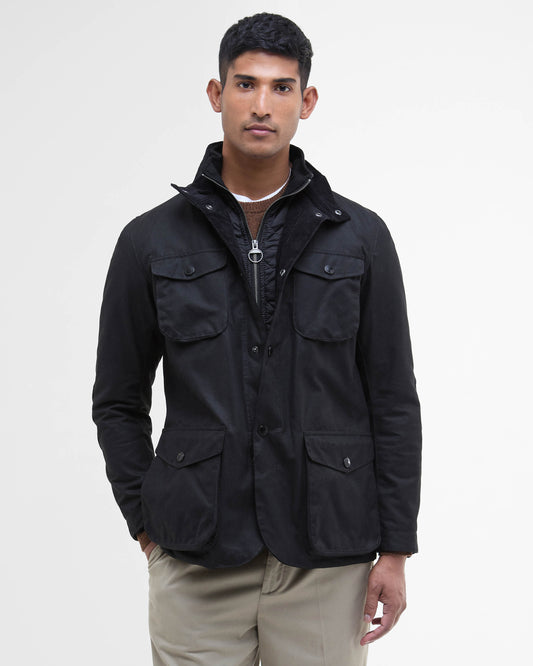 Barbour Ogston Mens Wax Jacket - Black/Classic