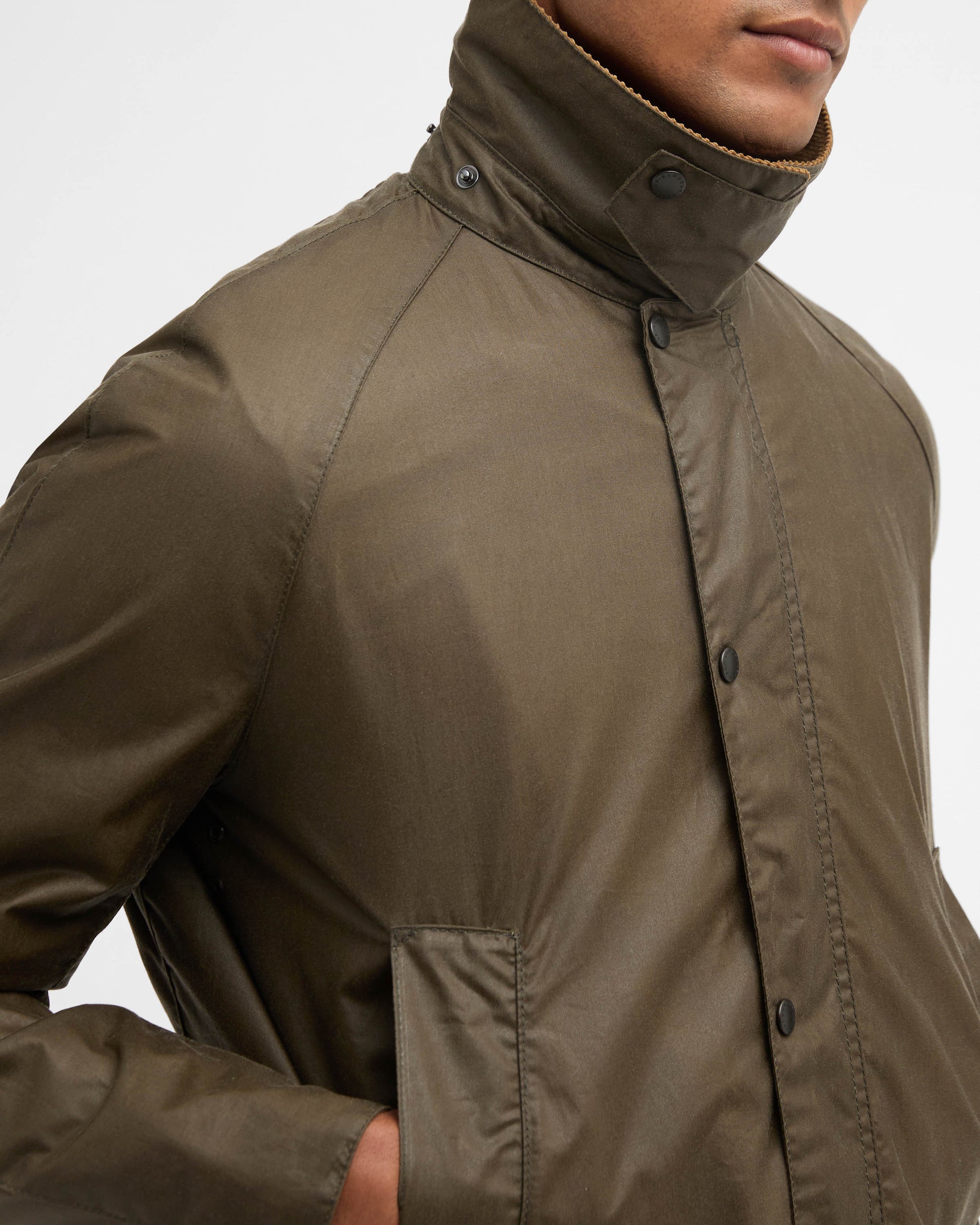 Barbour Lightweight Ashby Mens Jacket - Olive | CHO | Designer Mens Wax Jackets