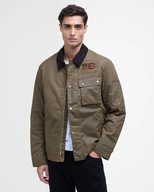 Barbour International Workers Wax Mens Jacket - Sand