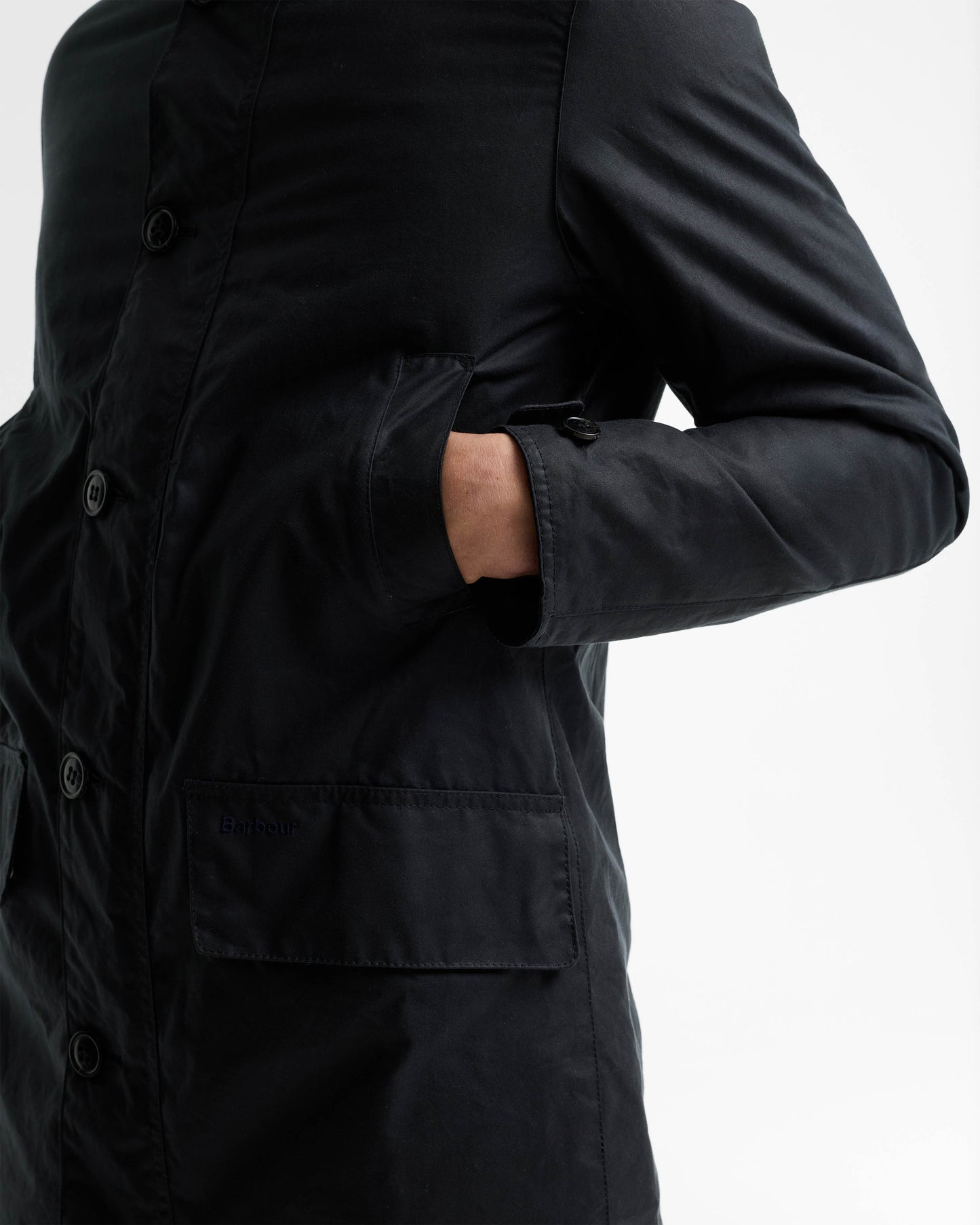 Barbour Wax Mens Mac - Navy/Shadow Classic | CHO | Designer Mens Wax Jackets