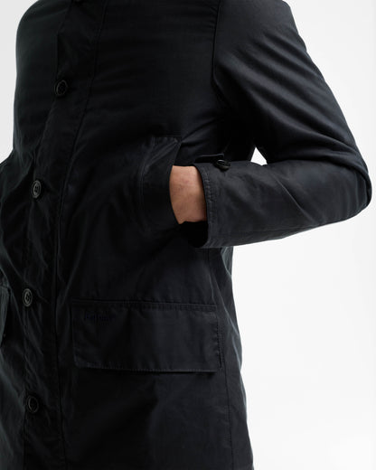 Barbour Wax Mens Mac - Navy/Shadow Classic | CHO | Designer Mens Wax Jackets