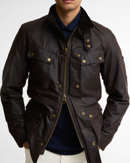 Barbour International Tourer Duke Mens Wax Jacket - Black Oak
