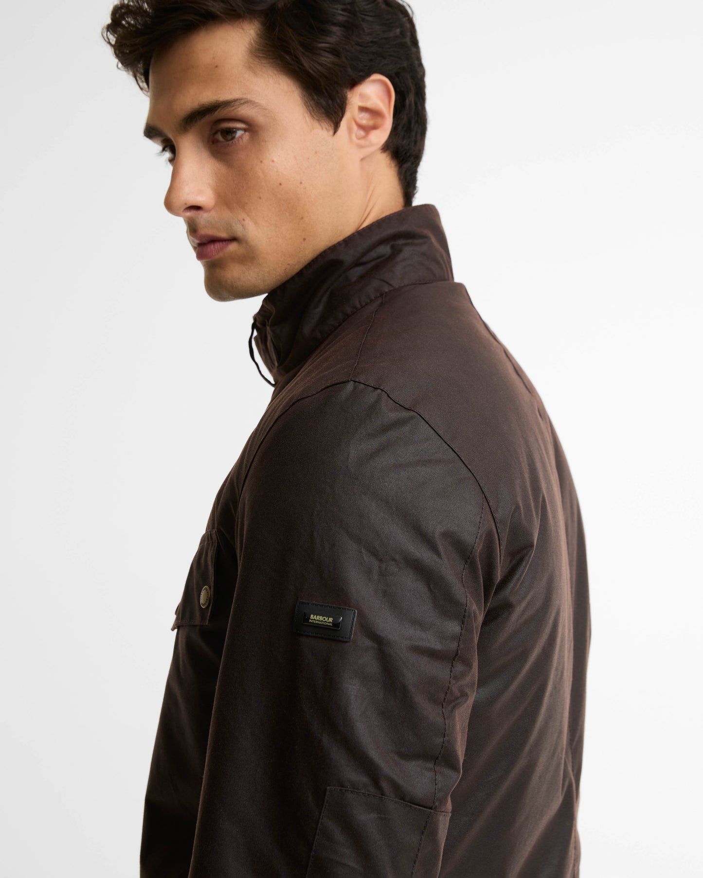 Barbour International Tourer Duke Mens Wax Jacket - Black Oak
