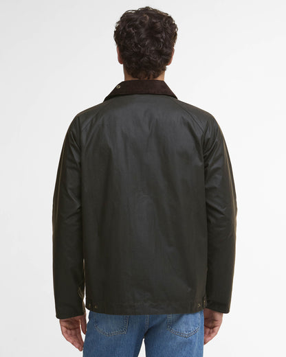 Barbour Short Bedale Mens Wax Jacket - Olive | CHO | Designer Mens Coats & Jackets