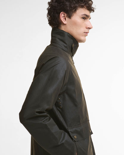 Barbour Short Bedale Mens Wax Jacket - Olive | CHO | Designer Mens Coats & Jackets