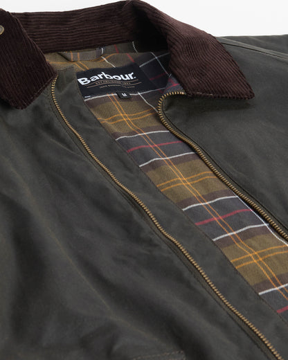 Barbour Short Bedale Mens Wax Jacket - Olive | CHO | Designer Mens Coats & Jackets