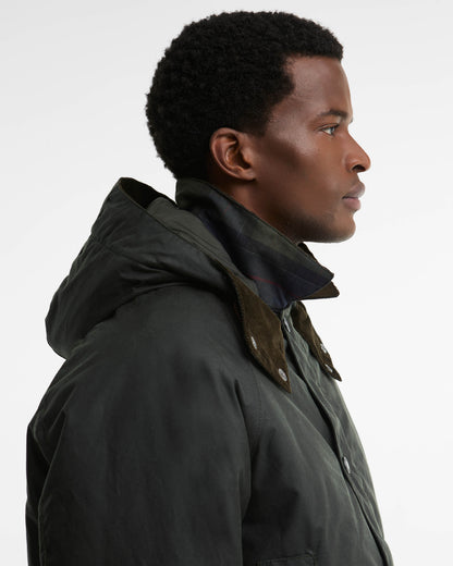 Barbour Modern Beaufort Mens Wax Jacket - Sage/Shadow Classic | CHO | Designer Mens Wax Jackets