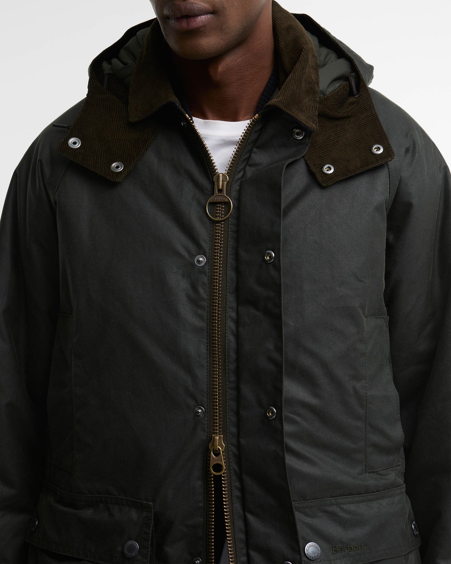 Barbour Modern Beaufort Mens Wax Jacket - Sage/Shadow Classic | CHO | Designer Mens Wax Jackets