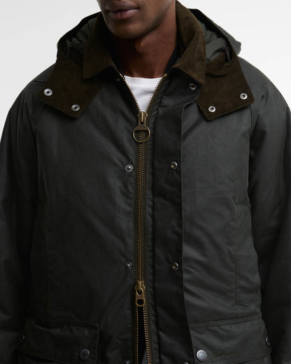 Barbour Modern Beaufort Mens Wax Jacket - Sage/Shadow Classic | CHO | Designer Mens Wax Jackets
