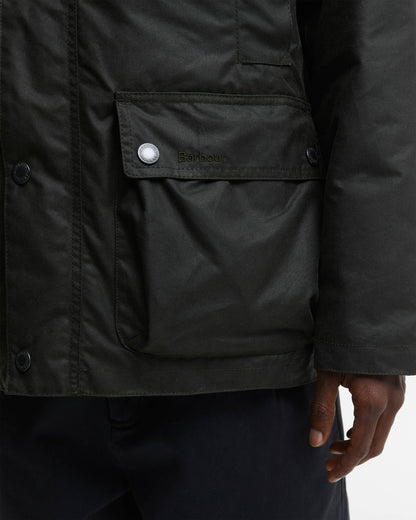 Barbour Modern Beaufort Mens Wax Jacket - Sage/Shadow Classic | CHO | Designer Mens Wax Jackets