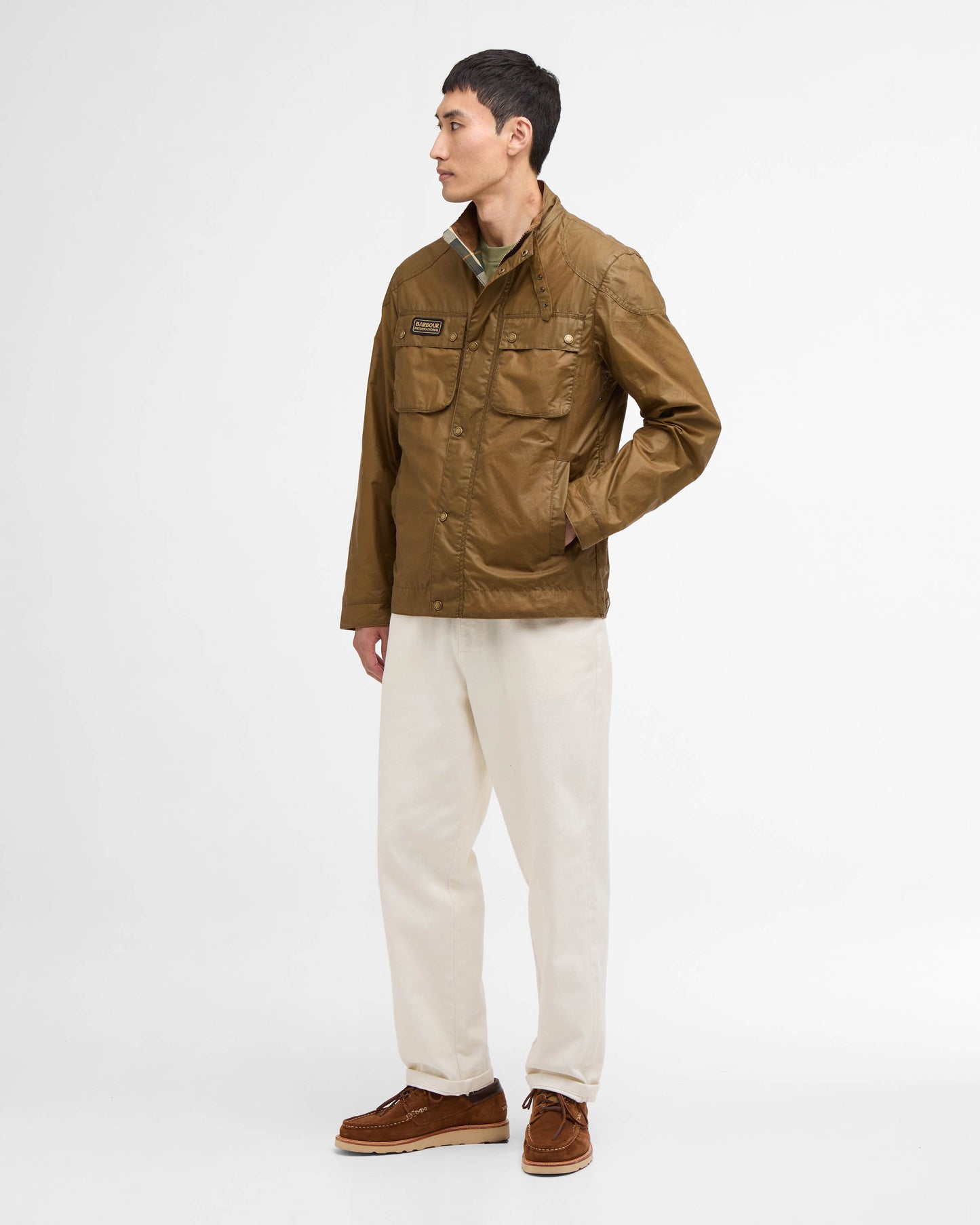 Barbour International Merton Mens Wax Jacket - Sand