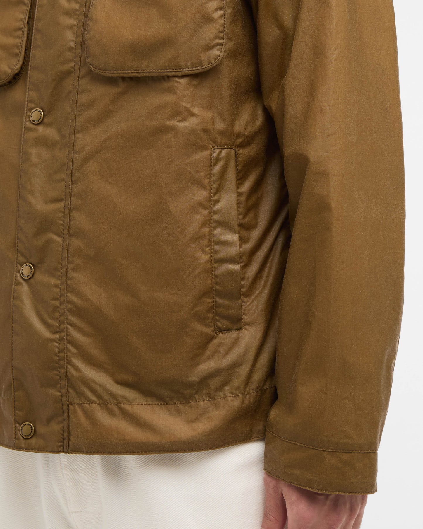 Barbour International Merton Mens Wax Jacket - Sand
