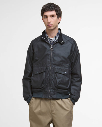 Barbour Modern Royston Mens Wax Jacket - Navy - CHO - Designer Mens Coats & Jackets