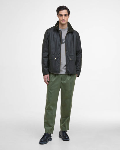 Barbour International Marker Mens Wax Jacket - Sage - CHO - Designer Mens Coats & Jackets