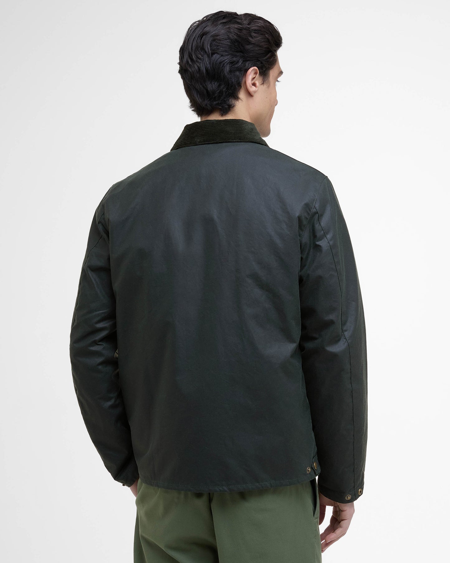 Barbour International Marker Mens Wax Jacket - Sage - CHO - Designer Mens Coats & Jackets