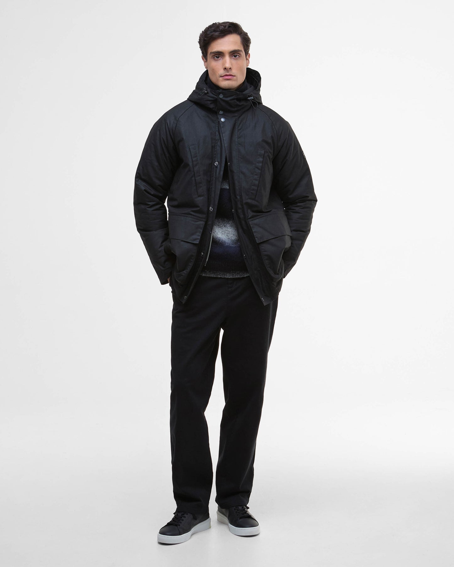 Barbour International Oakdale Mens Wax Jacket - Black