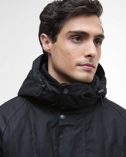 Barbour International Oakdale Mens Wax Jacket - Black