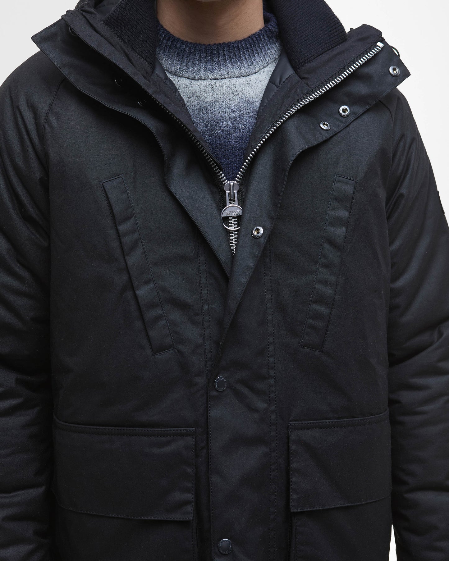 Barbour International Oakdale Mens Wax Jacket - Black