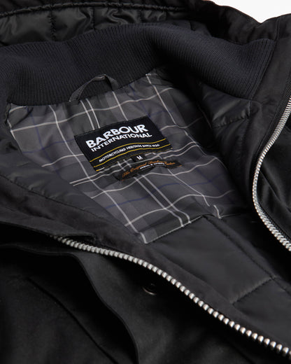Barbour International Oakdale Mens Wax Jacket - Black