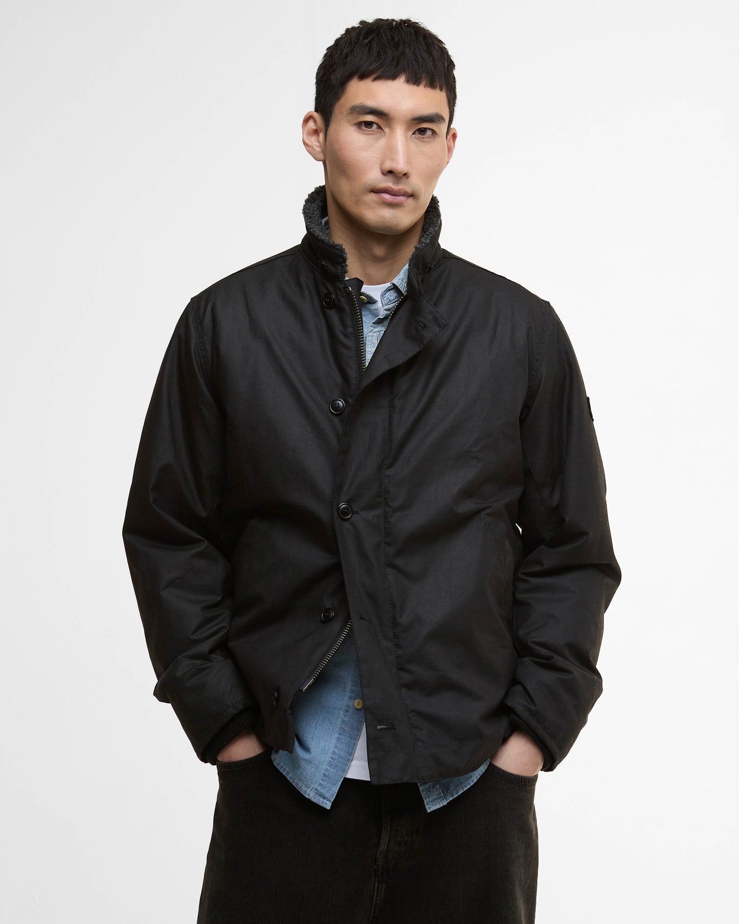 Barbour International Mayburn Mens Wax Jacket - Black