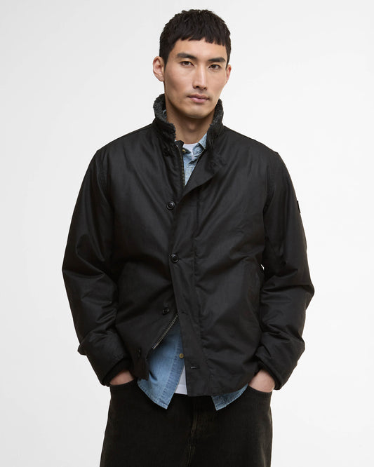 Barbour International Mayburn Mens Wax Jacket - Black