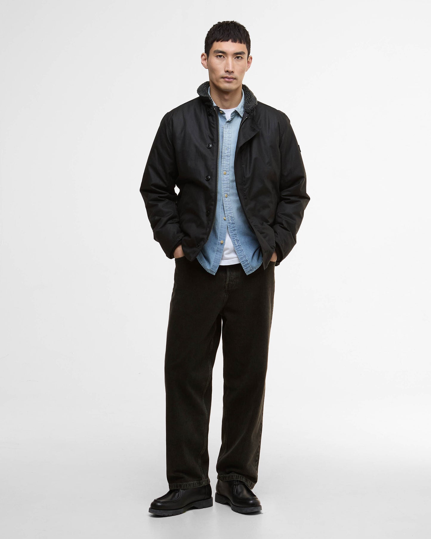 Barbour International Mayburn Mens Wax Jacket - Black