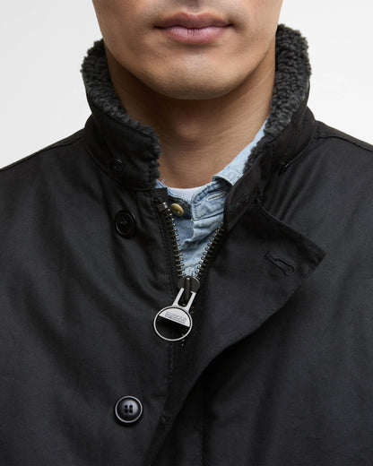Barbour International Mayburn Mens Wax Jacket - Black