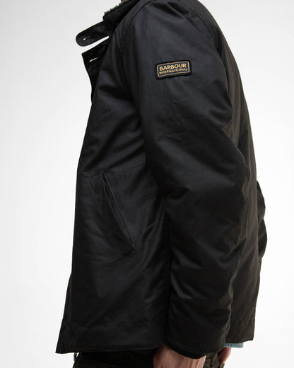 Barbour International Mayburn Mens Wax Jacket - Black