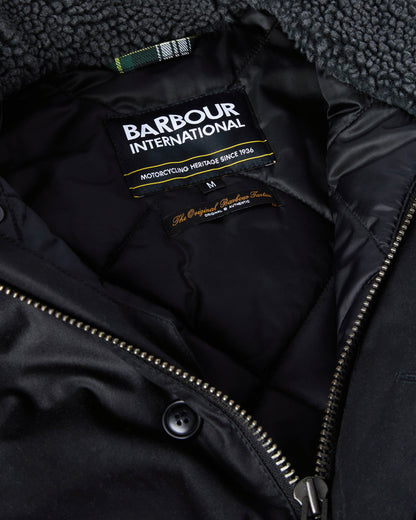 Barbour International Mayburn Mens Wax Jacket - Black