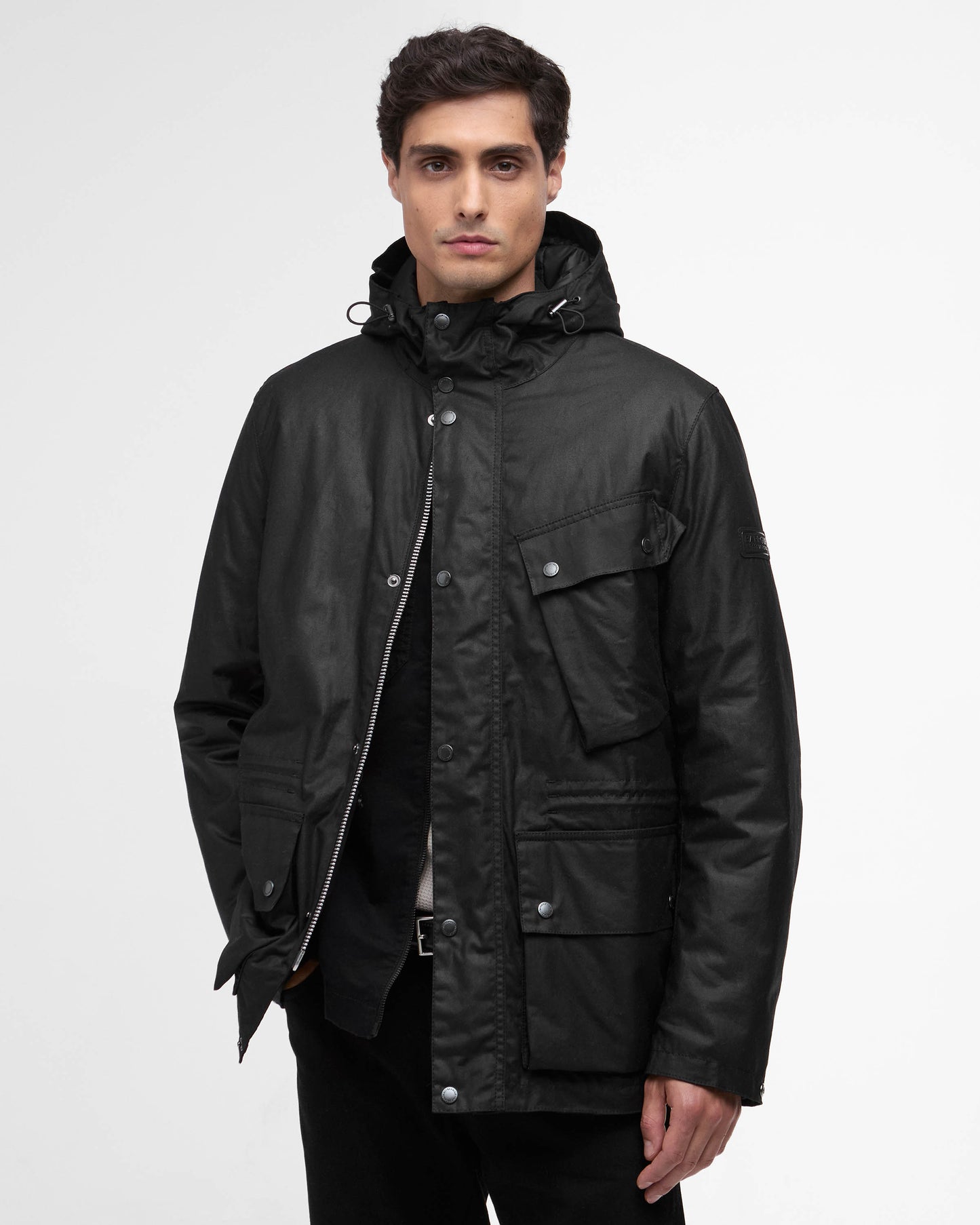 Barbour International Endley Mens Wax Jacket - Black