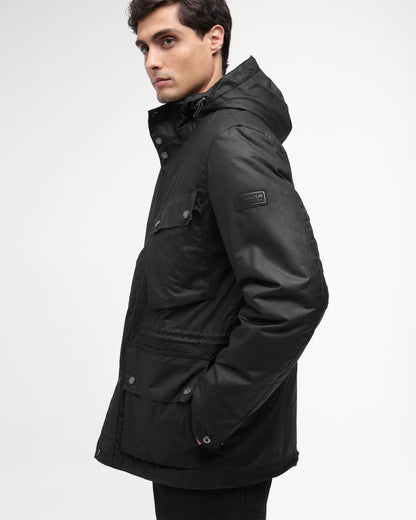 Barbour International Endley Mens Wax Jacket - Black