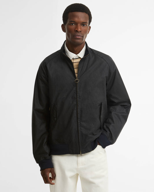 Barbour Chelsea Mens Wax Jacket - Navy | CHO | Designer Mens Wax Jackets