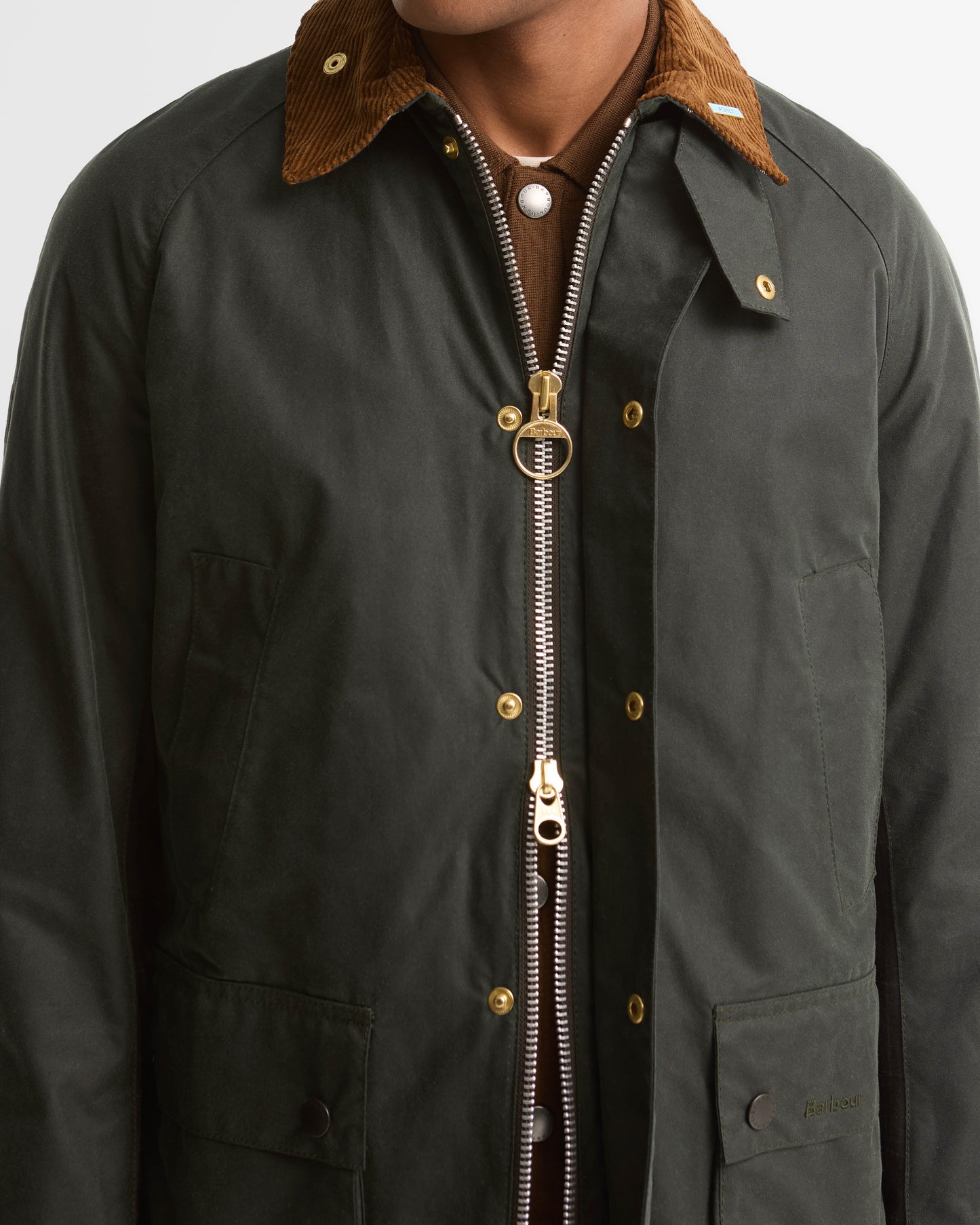Barbour Icons Ashby Mens Wax Jacket - Sage | CHO | Designer Mens Wax Jackets