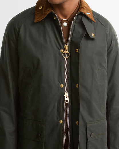 Barbour Icons Ashby Mens Wax Jacket - Sage | CHO | Designer Mens Wax Jackets